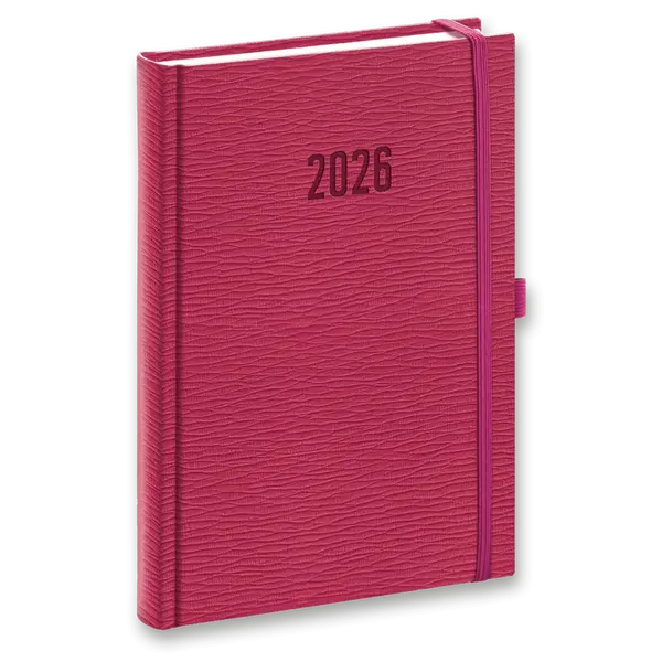 Denní diář Rivoli 2026 - A5, růžový
