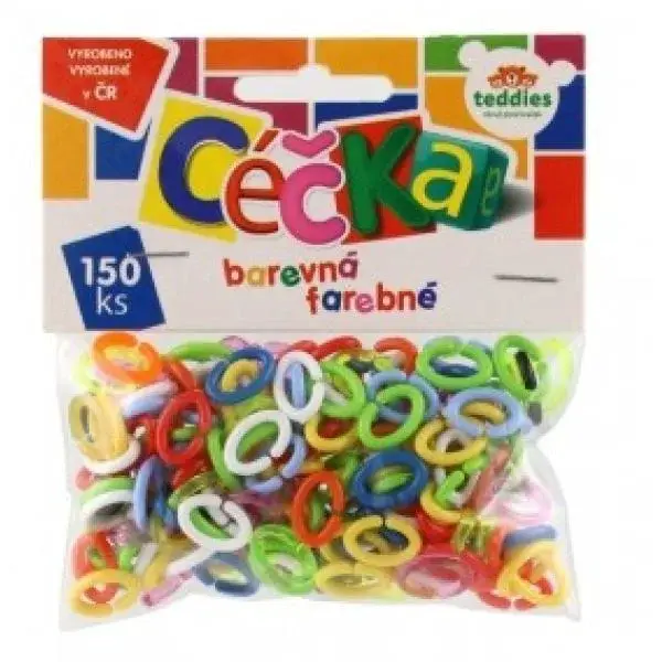 Céčka barevná 150 ks plast v sáčku