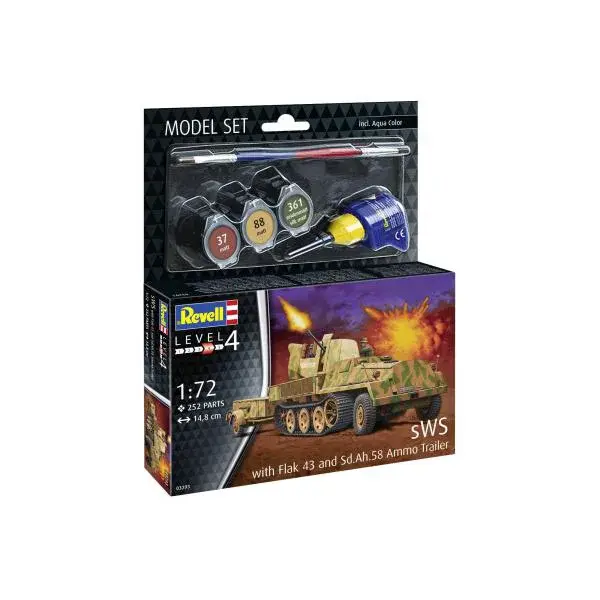 ModelSet military 63293 - sWS s Flak43 a Sd.Ah58 Ammo Trailer (1:72)
