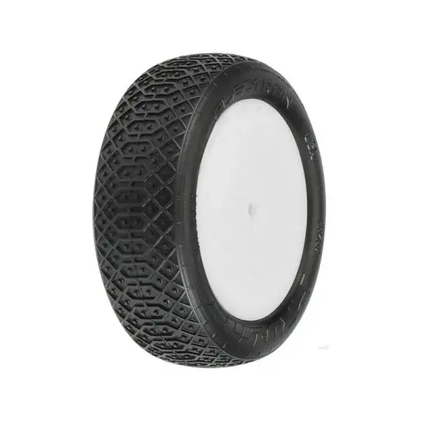 Pro-Line kolo 2.2", pneu Electron MC 2WD Buggy, disk Velocity H12 bílý - přední (2)