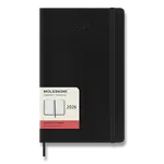 Diář Moleskine 2026 - měkké desky, L, denní, černý