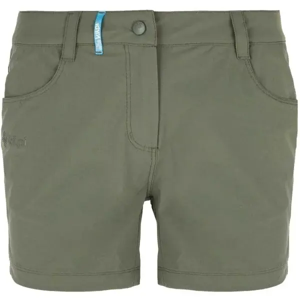 KILPI BREE Dámske ľahké outdoorové kraťasy, khaki, veľkosť