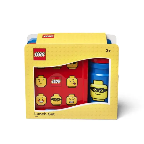 LEGO® ICONIC Classic svačinový set (láhev a box) - červená / modrá
