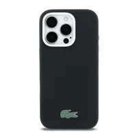 Zadní kryt Lacoste PVC Iconic Petit Pique Metal Logo MagSafe pro Apple iPhone 16 Pro, black