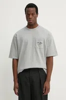 Bavlněné tričko Levi's HALF SLEEVE GR PCKT T šedá barva, 001MH