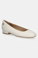 Kožené baleríny Lauren Ralph Lauren Emellie Bllt béžová barva, 802970534003