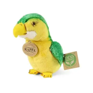 Plyšový papoušek zelený 15 cm ECO-FRIENDLY
