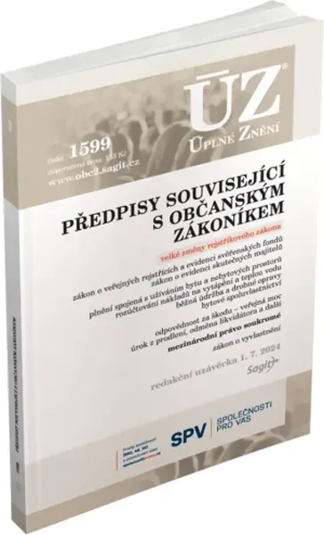 ÚZ č. 1599 - Předpisy související s občanským zákoníkem - veřejné rejstříky, evidence skutečných majitelů, mezinárodní právo soukromé, ... (poškozená)