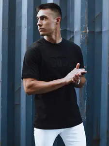 Pánské tričko s potiskem černé