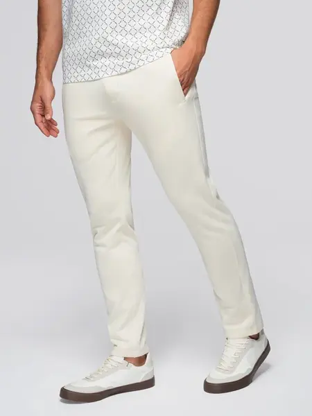 Ombre Men's sweatpants with unlined leg - cream