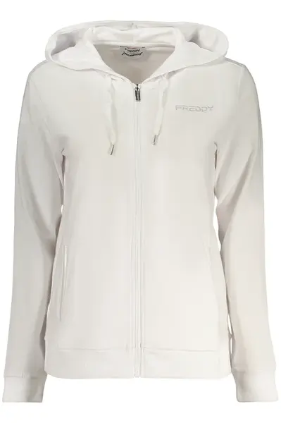Bílá dámská mikina na zip