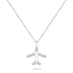 Brilio Silver Hravý stříbrný náhrdelník Letadlo NCL77W