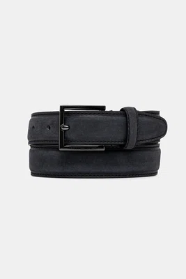 Kožený pásek Tommy Hilfiger pánský, černá barva, AM0AM13378