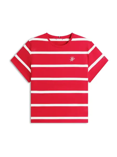 Tommy Hilfiger Curve Tričko  červená / biela
