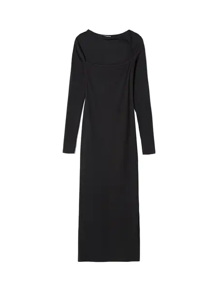 Bershka Šaty  čierna