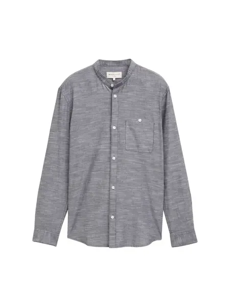 TOM TAILOR DENIM Košeľa  sivá melírovaná