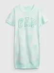 Dětské šaty french terry logo GAP - Holky