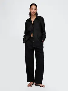 GAP Linen Trousers Wide - Women's