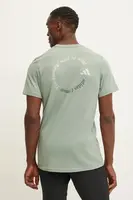 Běžecké tričko adidas Performance zelená barva, s potiskem, JI9373