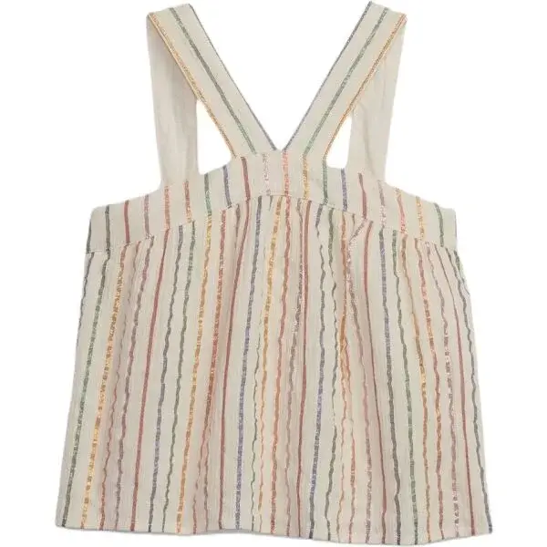 GAP TEXTURED Dívčí tílko, béžová, velikost