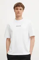 Bavlněné tričko Michael Kors bílá barva, s aplikací, CS450MM1V2