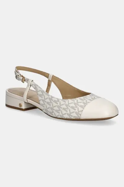 Baleríny MICHAEL Michael Kors Perla béžová barva, s odkrytou patou, 40R4PLFP1B.150