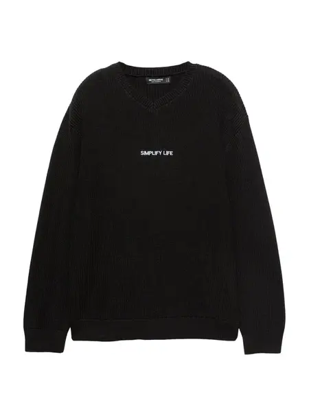 Pull&Bear Sveter  čierna / biela