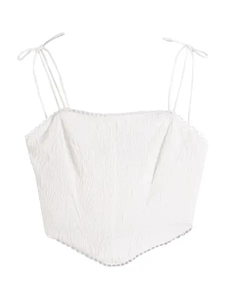 Bershka Top  šedobiela
