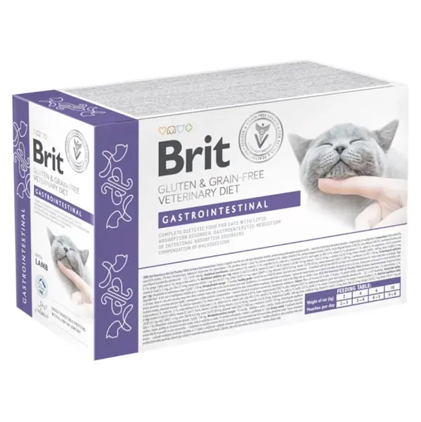 BRIT Veterinary Diet Cat Pouch fillets in Gravy Gastrointest 12x85 g