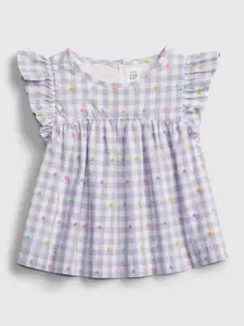 GAP Dětský top est gingham fl - Holky