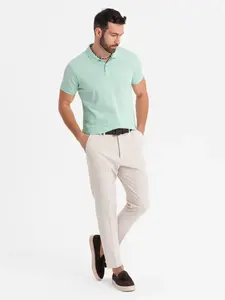 Ombre Cotton pique knit polo shirt - mint