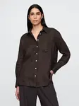 GAP Lněná oversize košile Big Shirt - Dámské