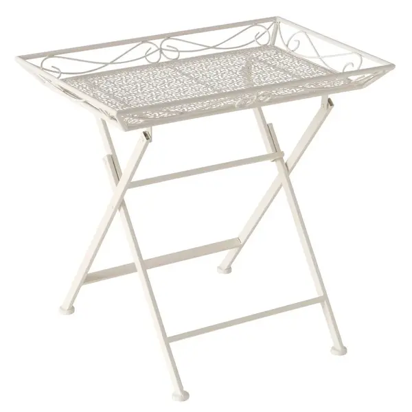 ODKLÁDACÍ STOLEK, bílá