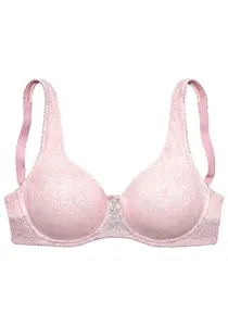 NUANCE Podprsenka  ružová / biela