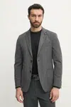 Sako s příměsí vlny Tommy Hilfiger šedá barva, SQTHL6505.SQTH401