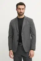Sako s příměsí vlny Tommy Hilfiger šedá barva, SQTHL6505.SQTH401