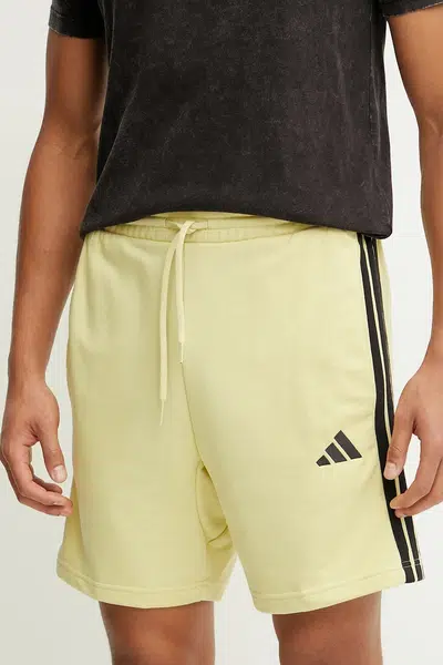Kraťasy adidas Essentials pánské, žlutá barva, JE6420