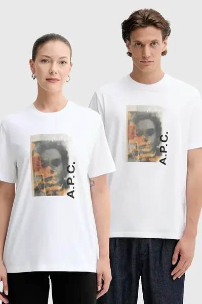 A.P.C. Bavlněné tričko A.P.C. t-shirt jean portrait - gots