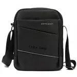 Moderní pánská textilní crossbody taška Pierre Cardin Levon, černá