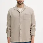 Bavlněná košile Barbour SANDWOOD pánská, béžová barva, relaxed, s klasickým límcem, MOS0416