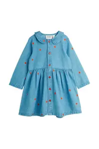 Mini Rodini Dětské riflové šaty Mini Rodini Mini hearts