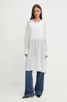 Šaty Sisley bílá barva, mini, oversize, 5XJZLQ096