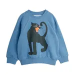 Bavlněná mikina Mini Rodini Panther modrá barva, s potiskem, 1100029960