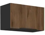 Horná výklopná kuchynská skrinka Monza, 60 cm, orech/čierna%