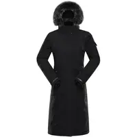 ALPINE PRO WUSSA Dámsky zimný kabát, čierna, veľkosť