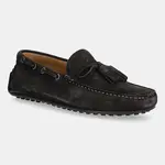 Semišové mokasíny Hackett London DRIVER TASSEL pánské, hnědá barva, HMS21486