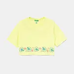 Dětské bavlněné tričko United Colors of Benetton zelená barva, 3096C10PC