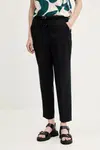Kalhoty Abercrombie & Fitch dámské, černá barva, přiléhavé, high waist, KI156-5069
