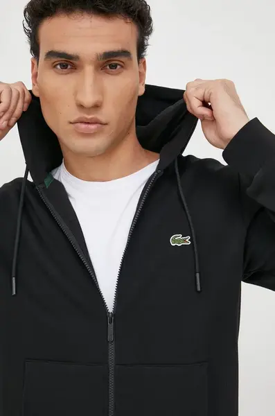 Lacoste mikina s kapucí pánská s bavlnou