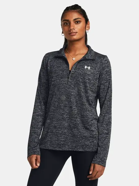 Under Armour Tričko Tech 1/2 Zip- Twist-BLK - Dámské